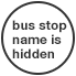 Bus stop name non-display